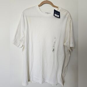 NWT Croft & Barrow White Ribbed Short Sleeve T Shirt